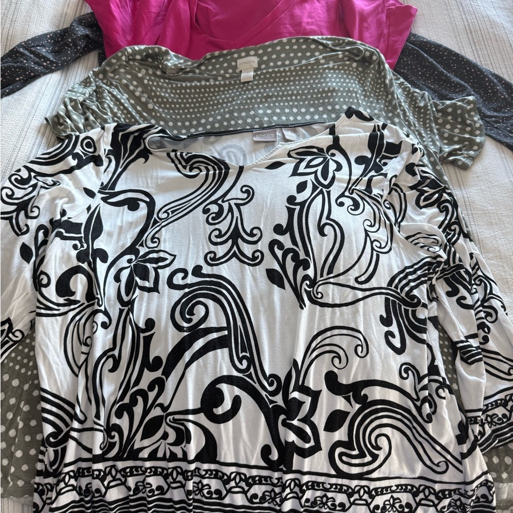 Chico’s Tops, size 3, set of 4